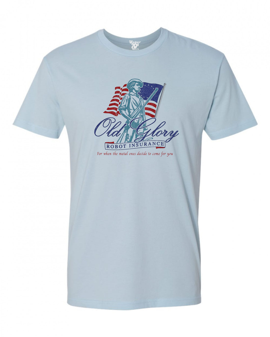 Old Glory Robot Insurance Tee