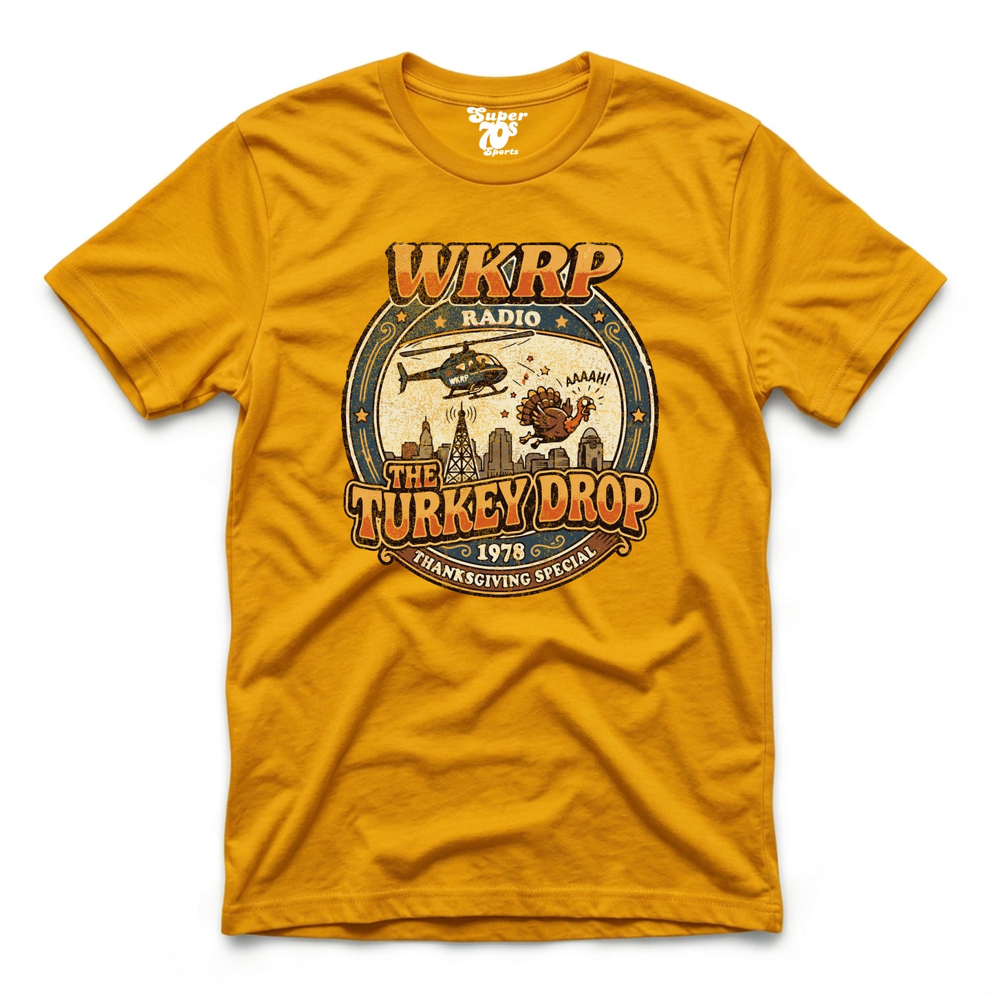WKRP Radio Turkey Drop Tee