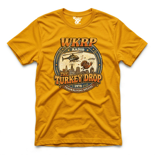 WKRP Radio Turkey Drop Tee