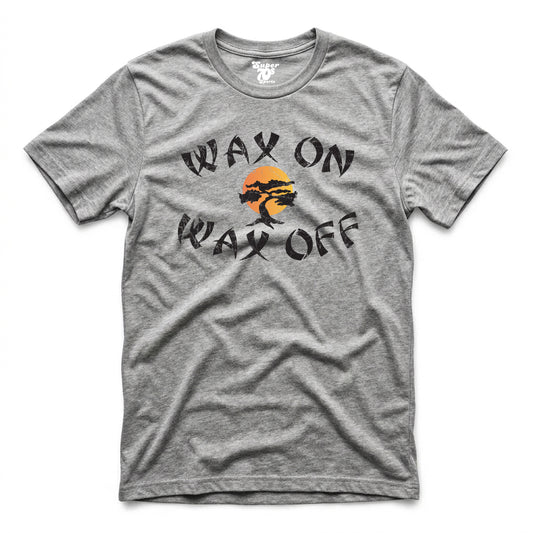 Wax On Wax Off retro graphic T-shirt