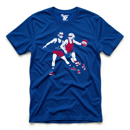 George and Abe 1 on 1 Tee