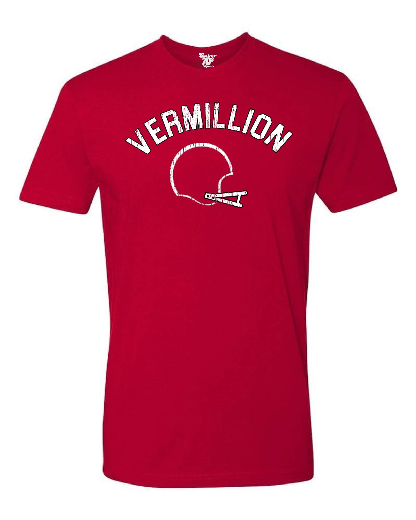 Vermillion Football Tee