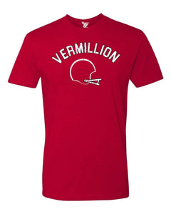 Vermillion Football Tee
