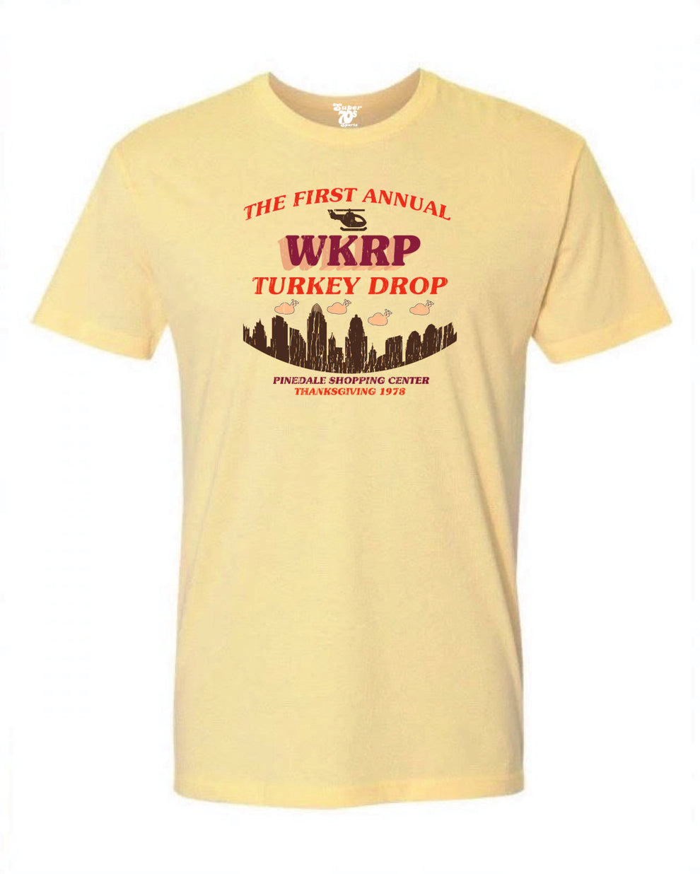 WKRP Turkey Drop Tee Super 70s Sports